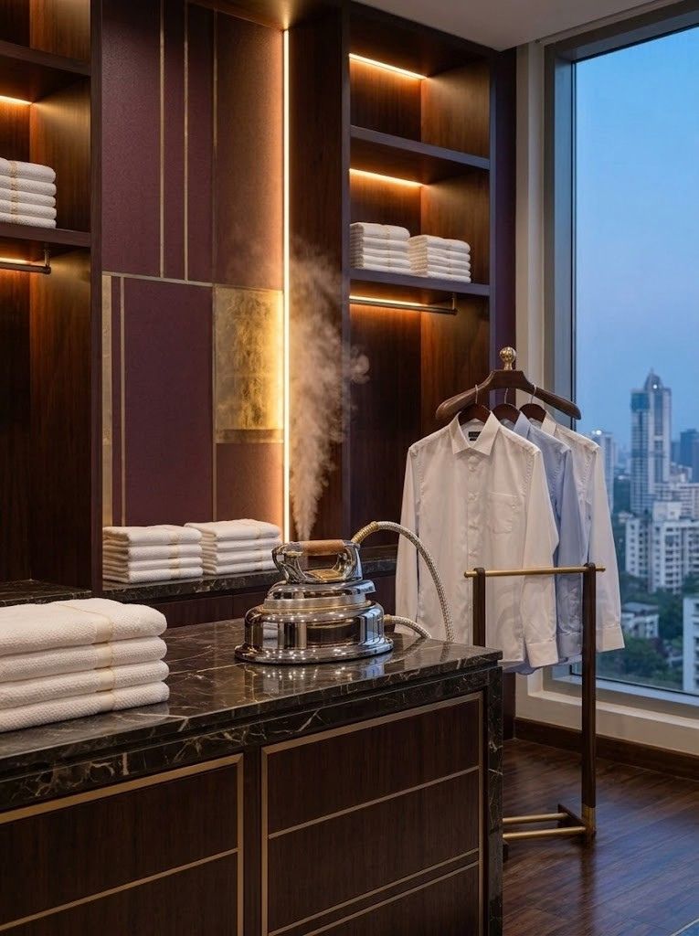 Professional steam ironing and garment pressing in Dubai